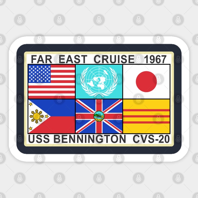 Far East Cruise 1967 - USS Bennington Sticker by MBK